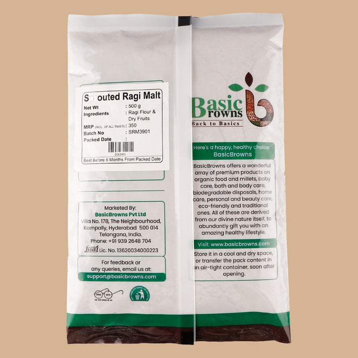 Ragi Malt Powder | Nutrition Powder | Gluten Free | Protein And Iron Rich | 500 GM