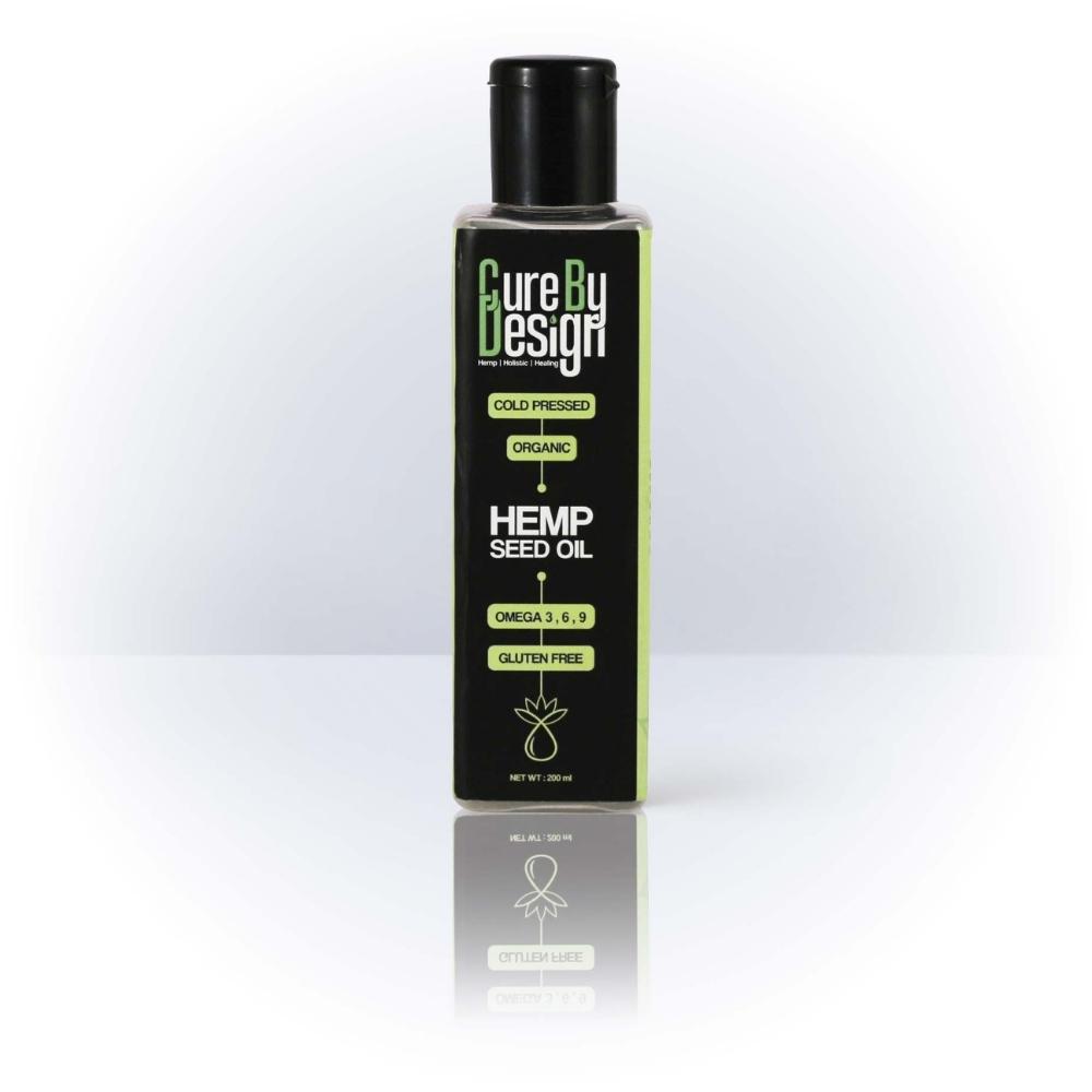 Hemp Seed Pure Cold Pressed Oil | Organic | Omega 3, 6, 9 | Gluten Free | 200 ML