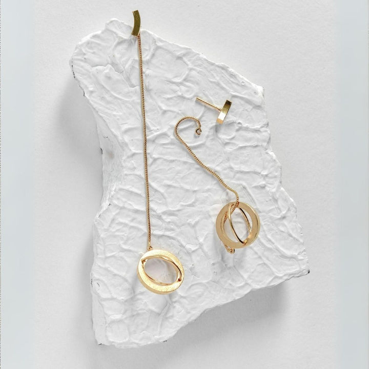 Ori Earrings | Gold Finish Brass Jewellery | Sustainably Crafted  | For Subtle Styling