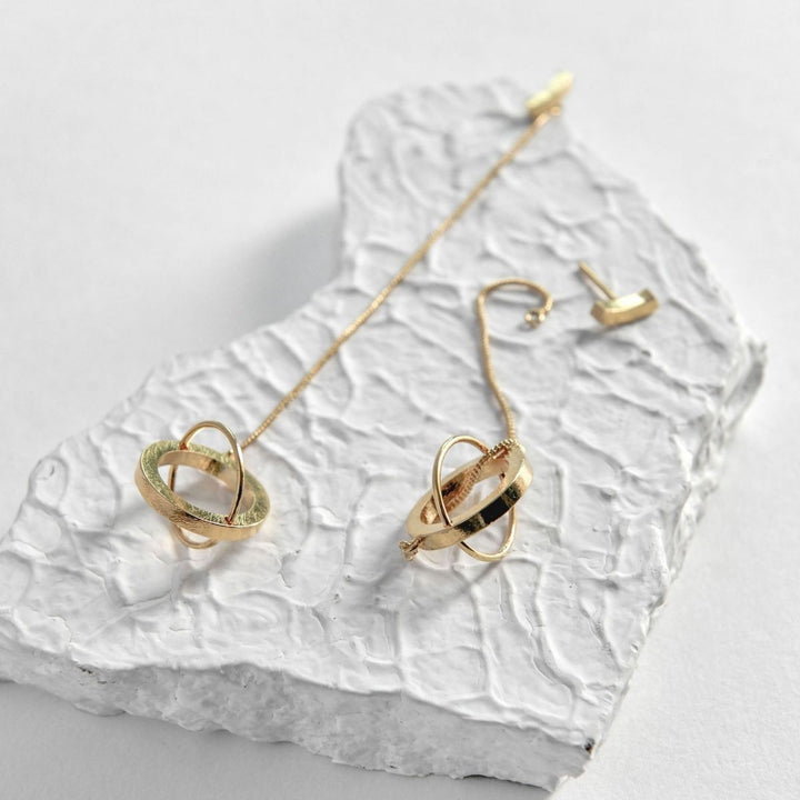 Ori Earrings | Gold Finish Brass Jewellery | Sustainably Crafted  | For Subtle Styling