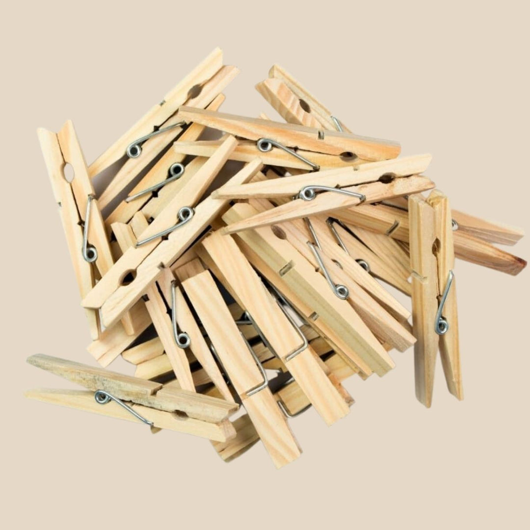 Bamboo Cloth Pegs | Durable | Lightweight | Sustainable | Pack Of 20