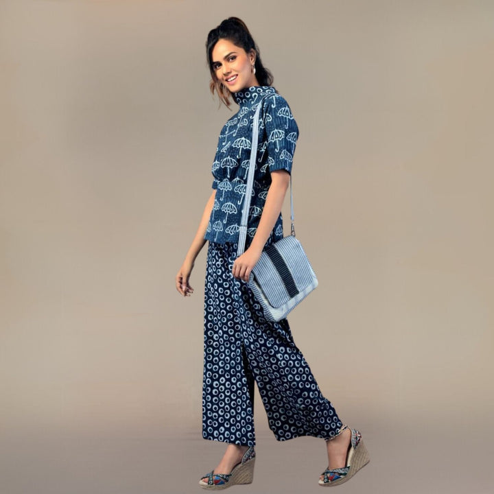 Danica Indigo Blue Co-ord Set | Dabu Cotton | Everyday Wear | Effortless Style