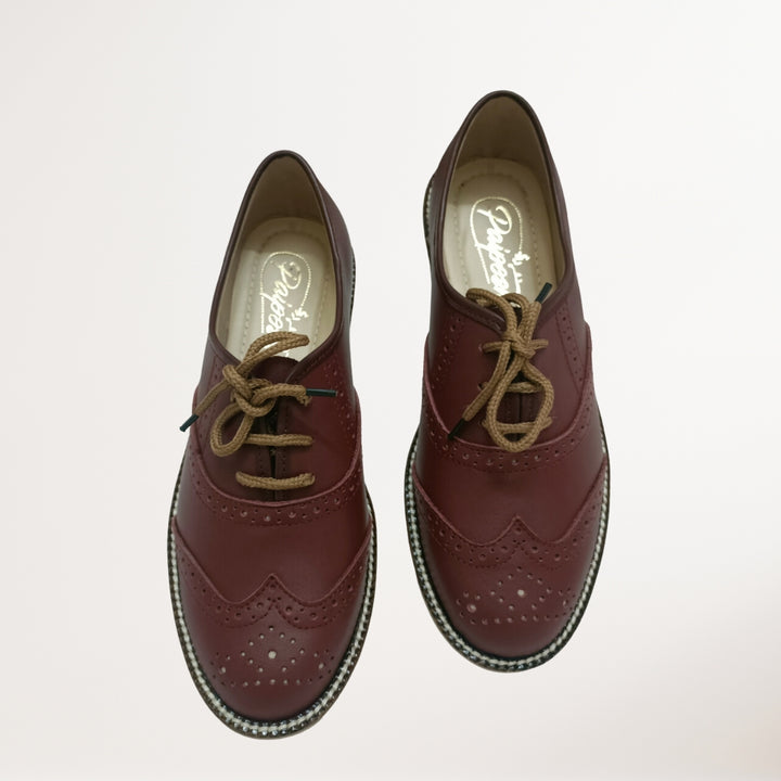 Women Oxford Brogues | Hand Crafted | Formal Shoes | Statement | Burgundy