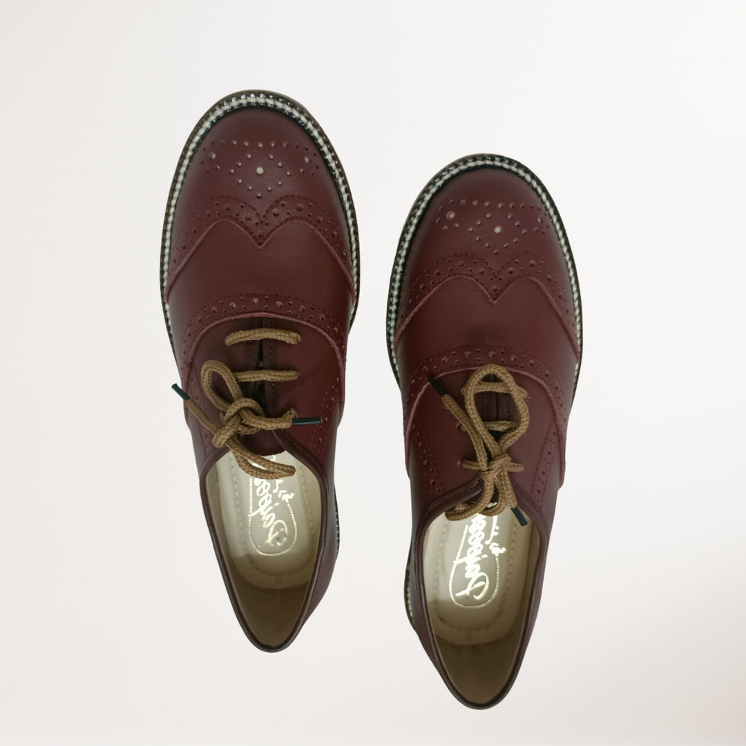 Women Oxford Brogues | Hand Crafted | Formal Shoes | Statement | Burgundy