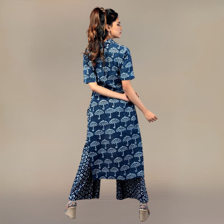 Danica Indigo Blue Co-ord Set | Dabu Cotton | Everyday Wear | Effortless Style