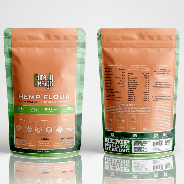 Hemp Seed Flour | Cold Milled | Natural | Vegan | Gluten Free | 500 GM