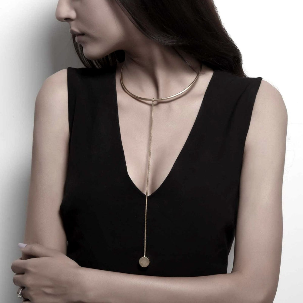 Women Smart Necklace | Silver Finish Brass | Exquisitely Made | Statement Jewelry