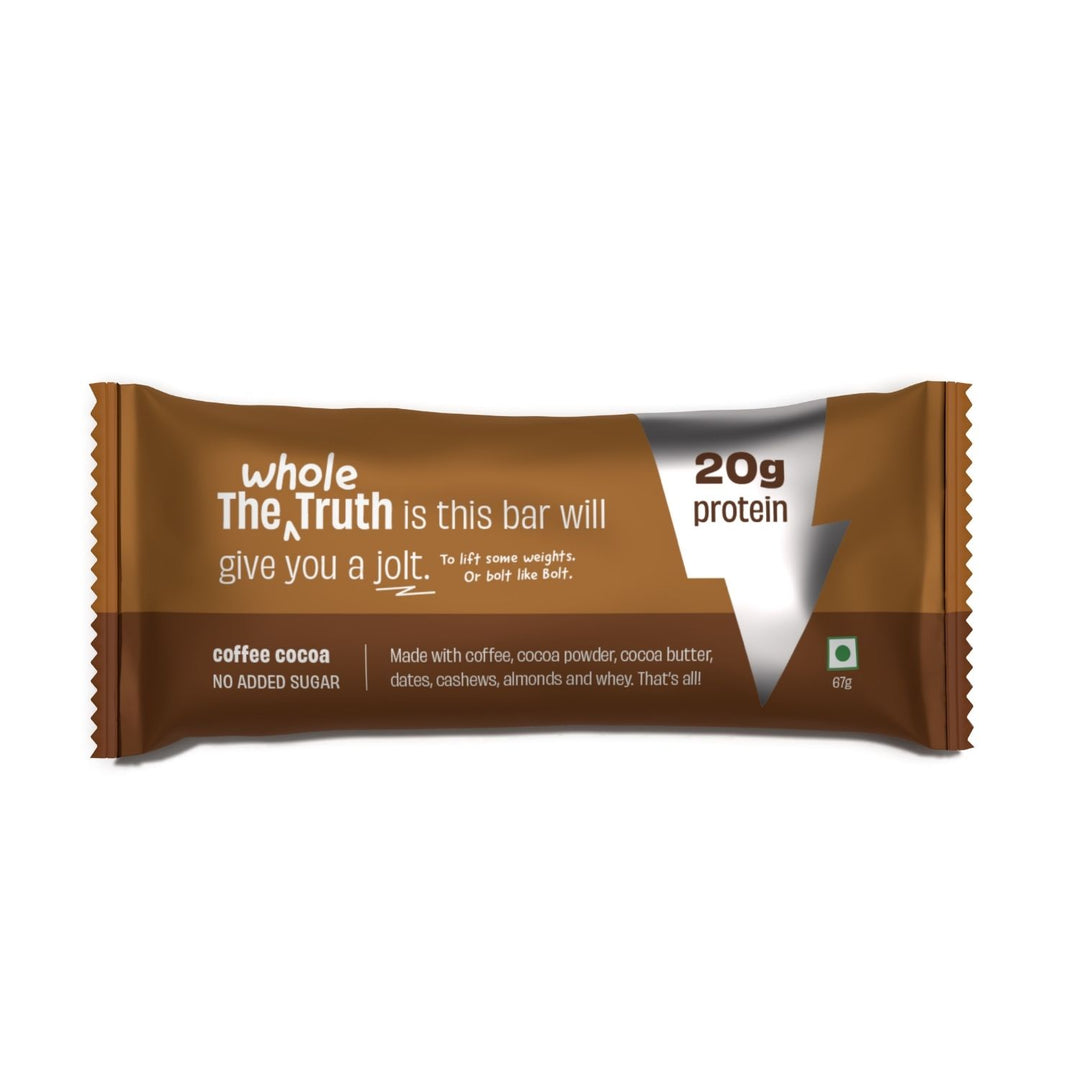 High Protein Coffee Cocoa 20g Protein Bar | Pack of 5 | No Added Sugar - No Preservatives - No Artificial Flavours - All Natural