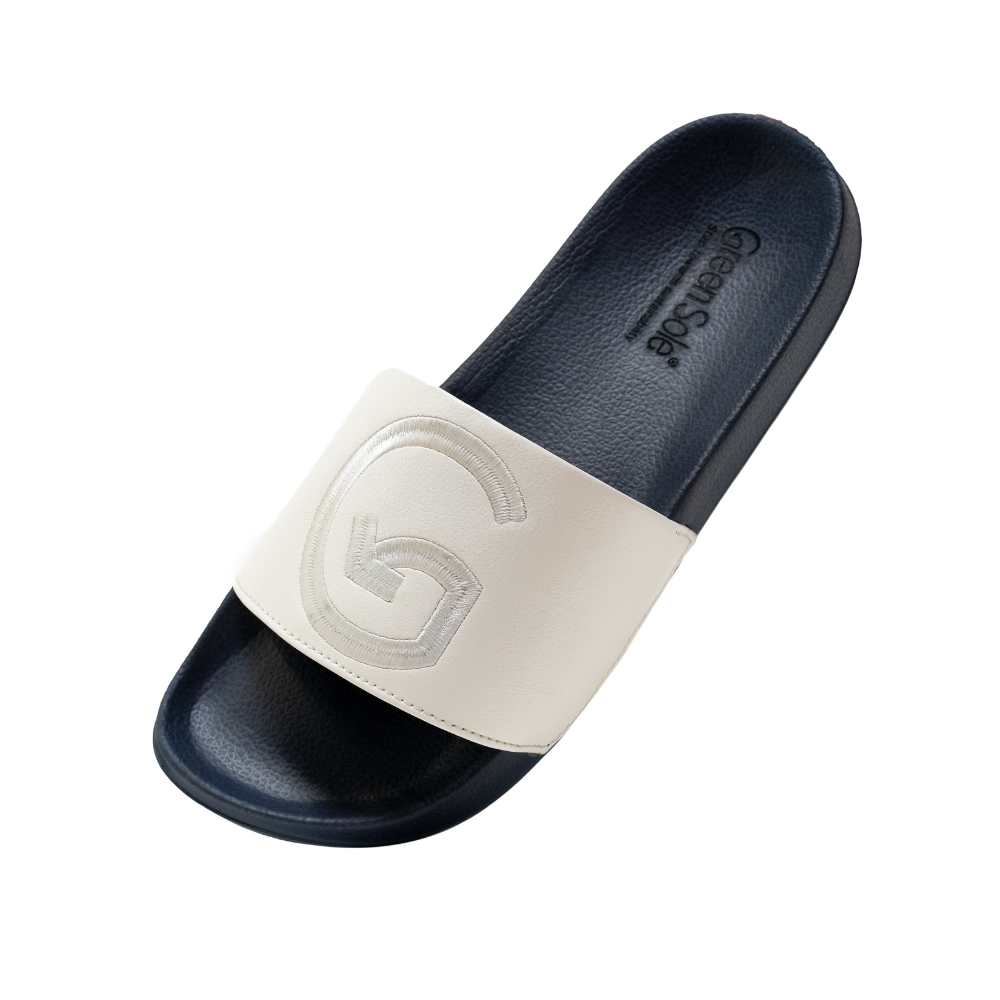 Pool Side Flip Flops | Sleek Design | Sustainable | Navy Blue & White