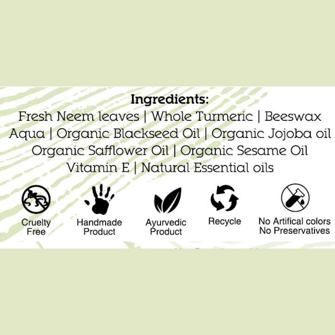 Neem & Turmeric Lotion For Oily Skin | Calming, Brightening, Anti-Acne & Anti-Bacterial | 30 GM