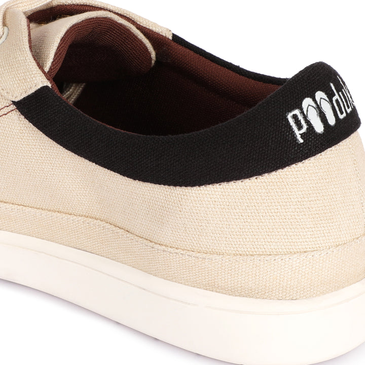 Comfy Sneakers | Cloud-Like Heel Support | Biodegradable | Beige Coloured