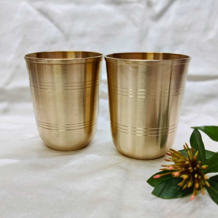 Kansa Water Tumbler | Sustainable | Bronzeware | 150 ML | Set Of 2