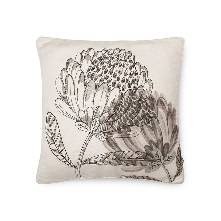 Floral Digital Print Cushion Cover | Contemporary Decor | Linen | 16 x 16 Inch