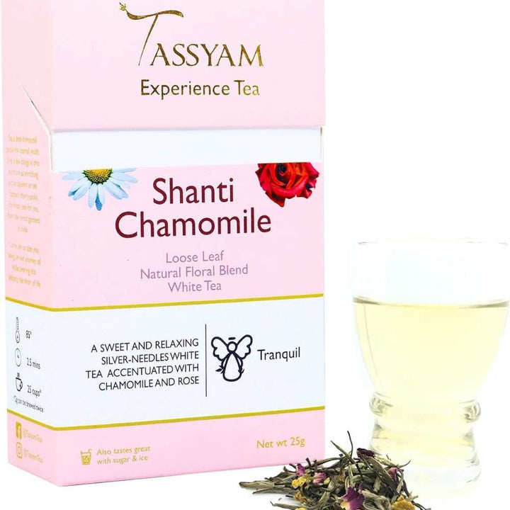 Shanti Chamomile | Darjeeling White Tea | Hand-Picked & Hand-Blended | 25 GM