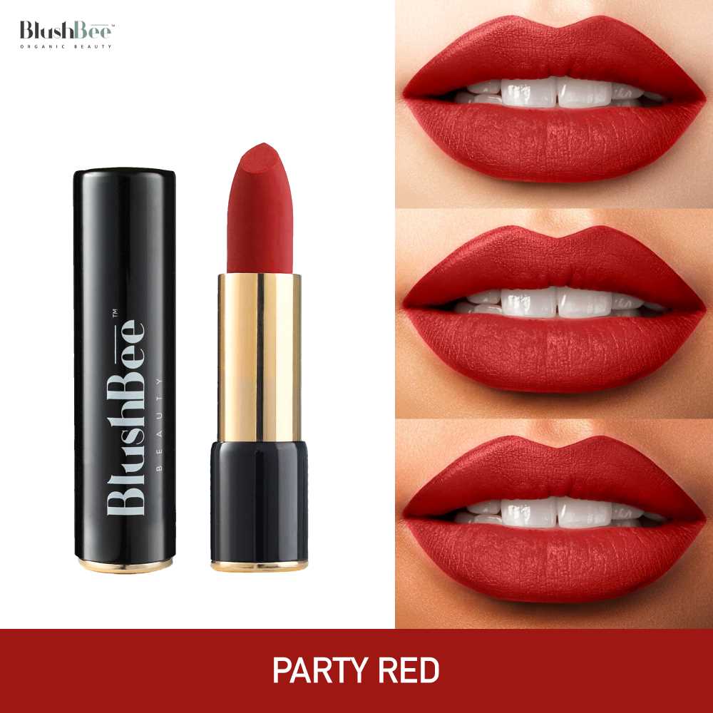 Party Red Lipstick | Lip Nourishing | Vegan | Organic | 2.3 CM | 4.2 GM