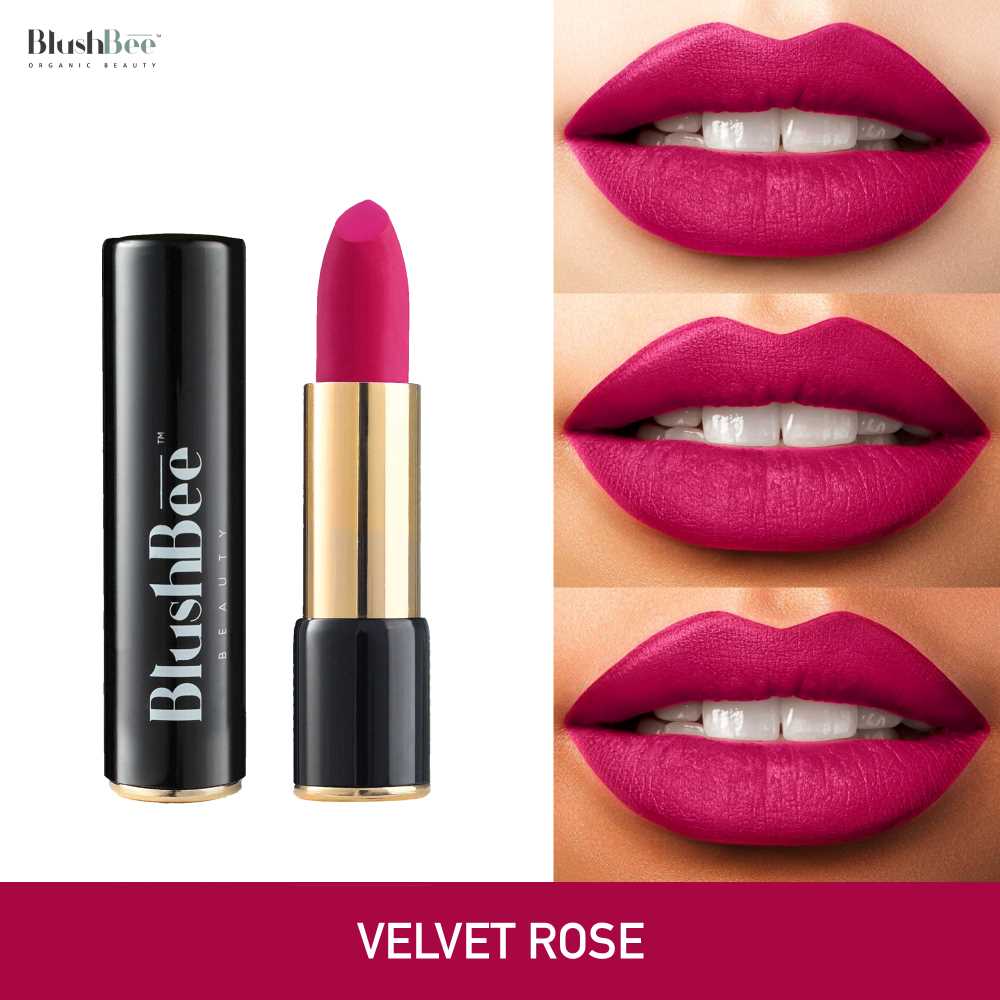 Velvety Rose Lipstick | Lip Nourishing | Vegan |  Organic | 2.3 CM | 4.2 GM