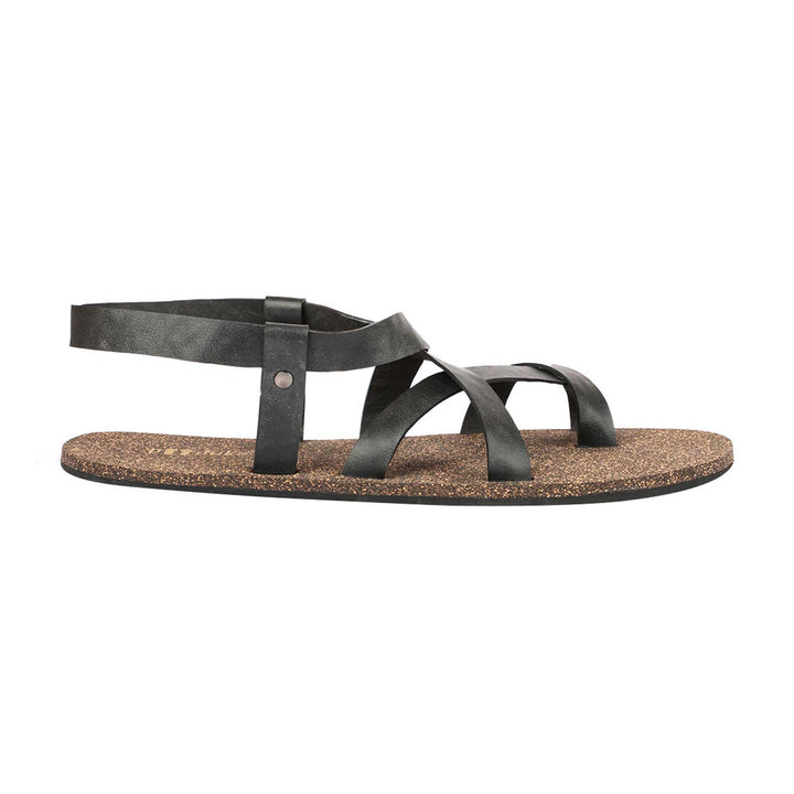 Waterproof Cork Slingback Sandals | X Cross Designed Flats for Men | Brown