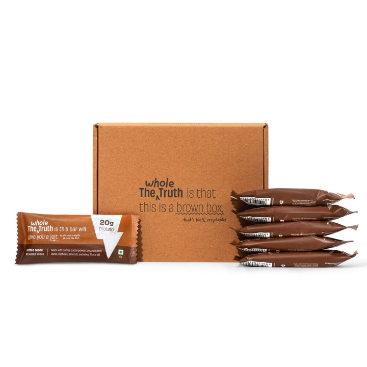 High Protein Coffee Cocoa 20g Protein Bar | Pack of 5 | No Added Sugar - No Preservatives - No Artificial Flavours - All Natural