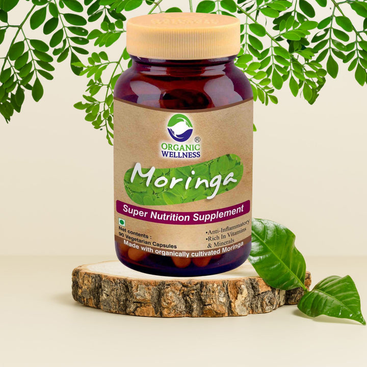 Moringa Essential Nutrition Supplements | Drumstick Leaf | Certified Organic | 90 Capsules