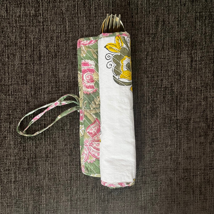 Hand-Crafted Floral Table Cutlery and Napkin Wrap | Travel Friendly