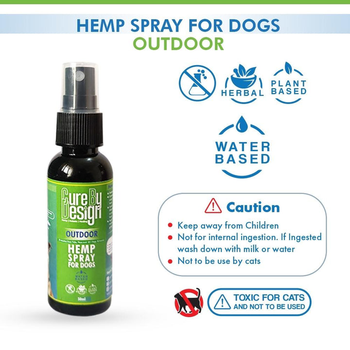 Hemp Bug Repellent Spray for Dogs  | Water Based | Herbal | Plant Based | 50 ML