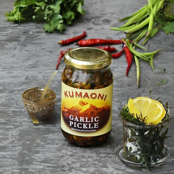 Garlic Pickle | Flavourful Zesty Condiment | Himalayan Farm | 250 GM