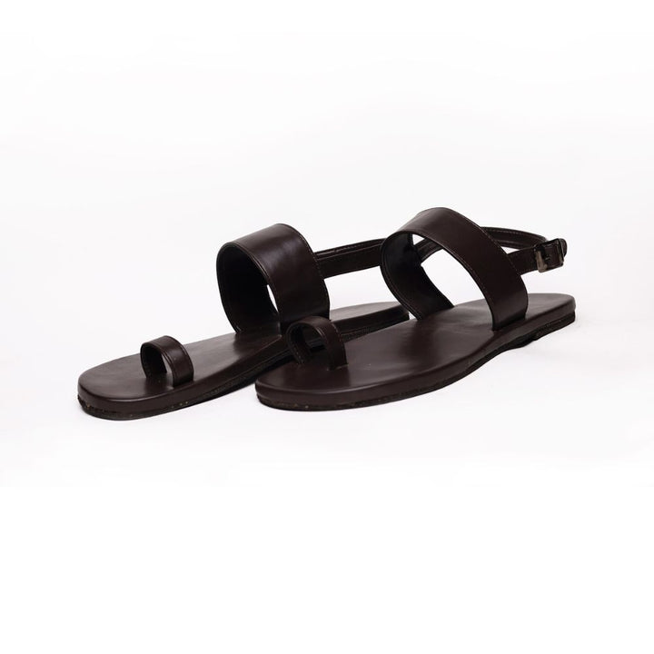 Comfy Black Flat Sandal for Men | Sharp & Timeless Design | Eco Conscious