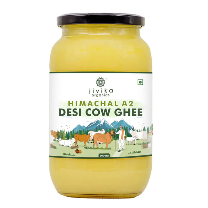 A2 Desi Cow Ghee | Free Roaming Cows | Non GMO | Zero Trans Fat | 500 ML