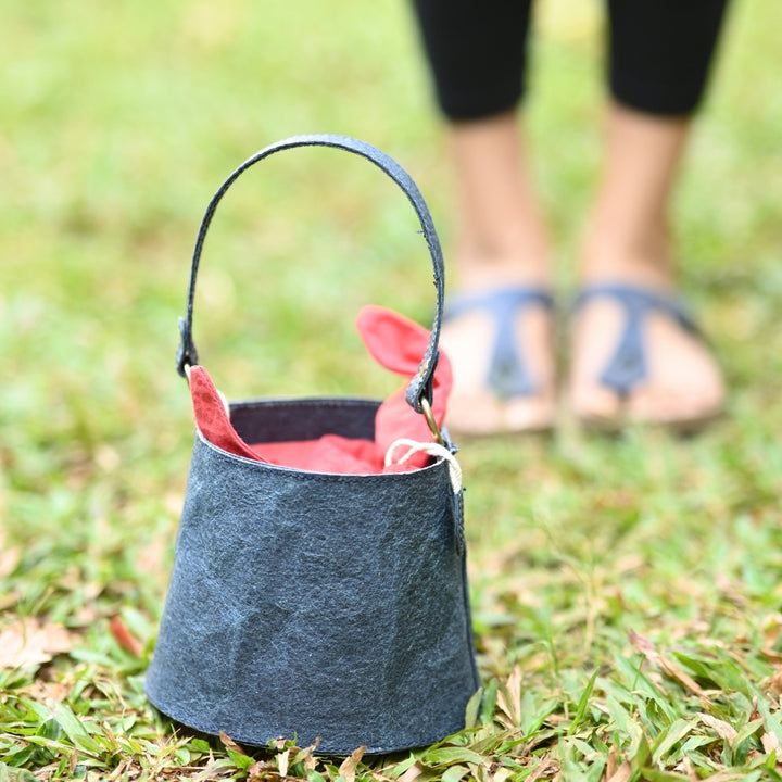 Bucket Bag For women | Indigo | Made of Coconut Leather | Stylish