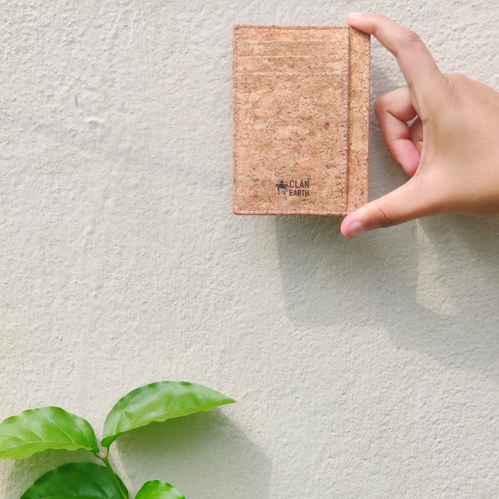 Minimal Card Case | Unisex | Cork | Secured And Easy Carry