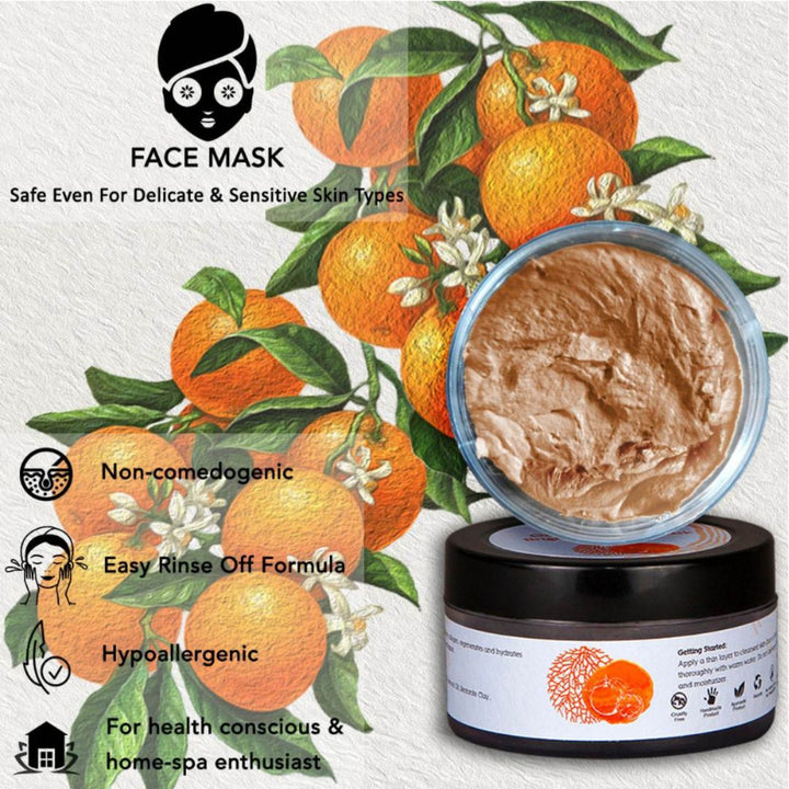 Orange & Pumpkin Brightening Face Mask |  For Dull and Greasy Skin | 40 GM