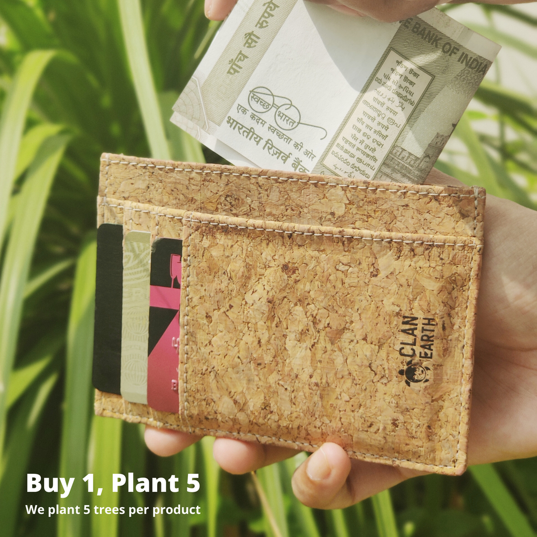 Minimal Card Case | Unisex | Cork | Secured And Easy Carry