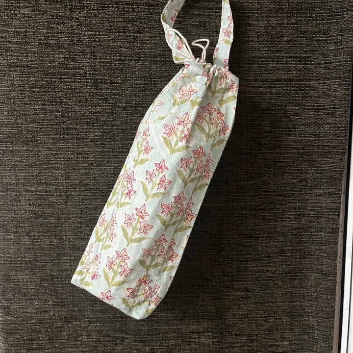 Cotton Cover Bag for Bottle | Lunch Box And Travel Accessory | Green