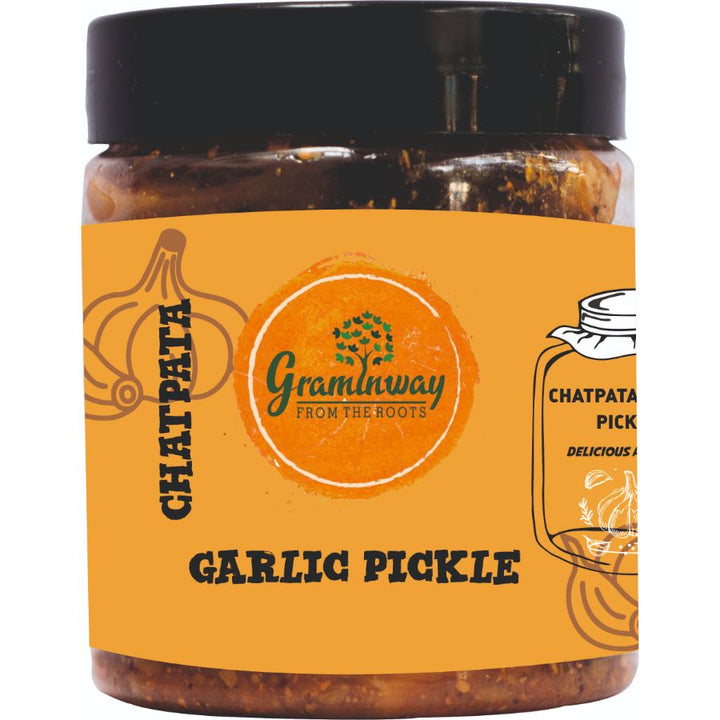 Garlic Pickle | Spicy & Pungent | Goodness of Hand Ponded Spices | Bottle of 200 GM