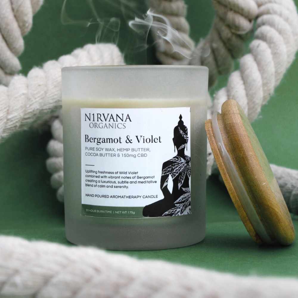 Bergamot & Violet Body Serum Candle  | Hand-Crafted | Essential Oils