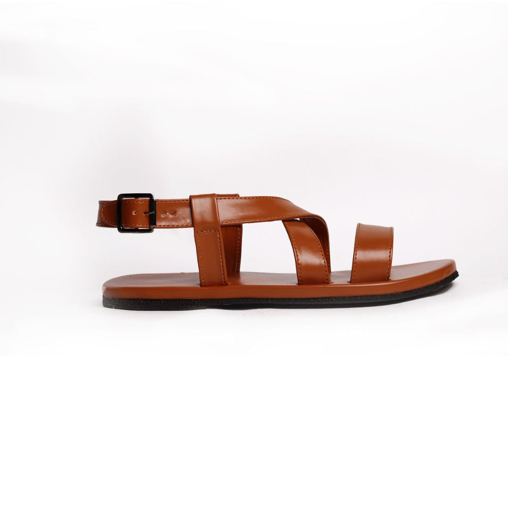 Tan Coloured Flat Sandal for Men | Innovative & Planet Loving Fashion