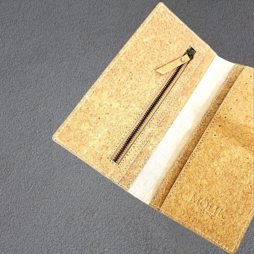 Beige Hand Wallet | Made of Compostable Coconut Leather | Natural Dye | Vegan