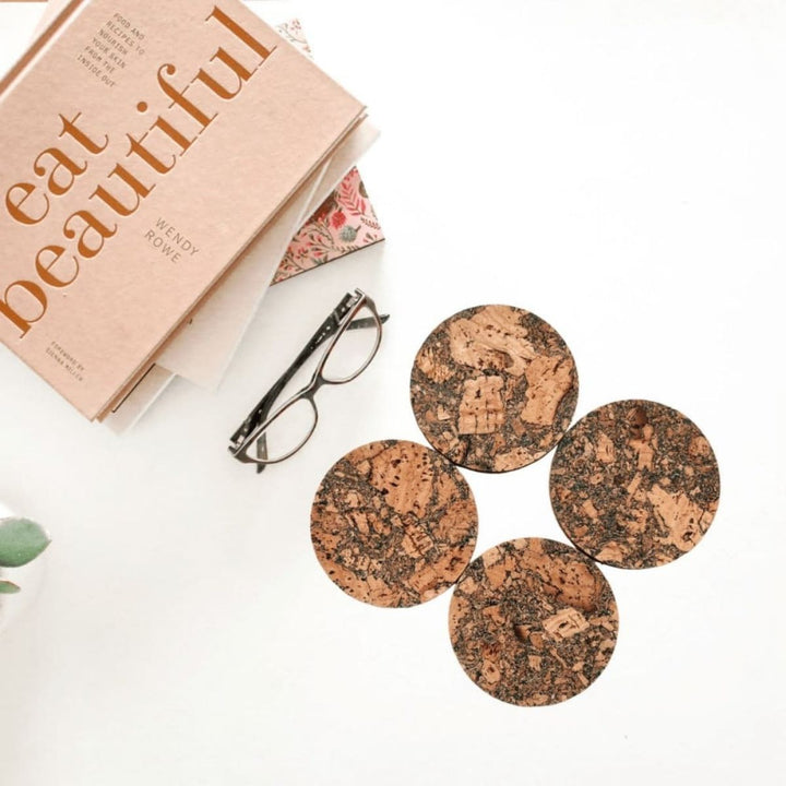 Cork Coasters | Anti-Bacterial | Lightweight  | Set Of 6