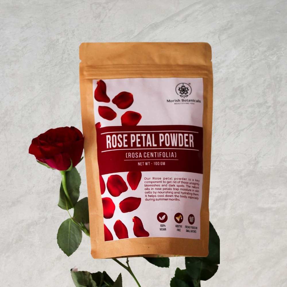 Rose Petal Powder | Skin Glow | Anti-bacterial | Evens Skin Tone | Vegan | 100 GM