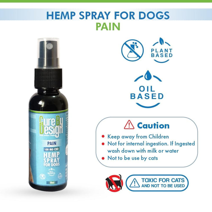 Hemp Calming Spray for Dogs | CBD 100 MG | Pain Relief | Oil Based | 50 ML