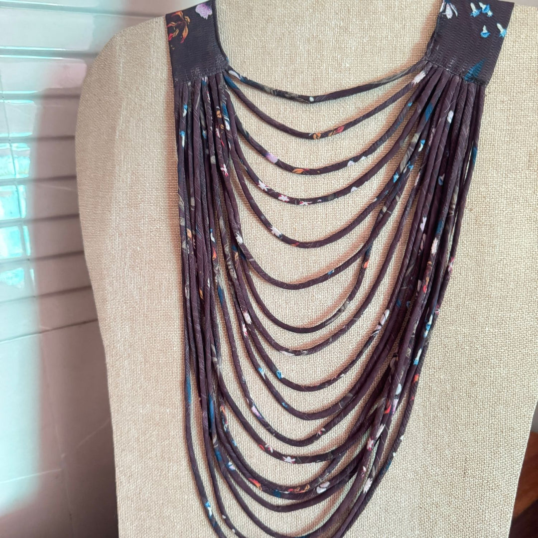 Multi Strings Boho Necklace For Women | Hand Crafted | Chocolate Brown