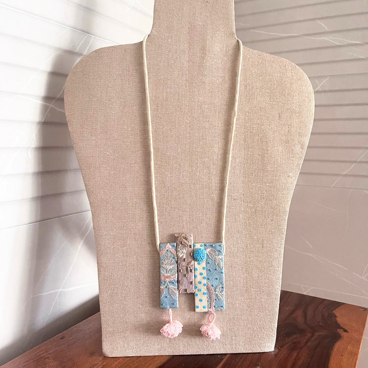 Pastel Necklace For Women | Hand Crafted &Hand Embroidered | Smart Construct