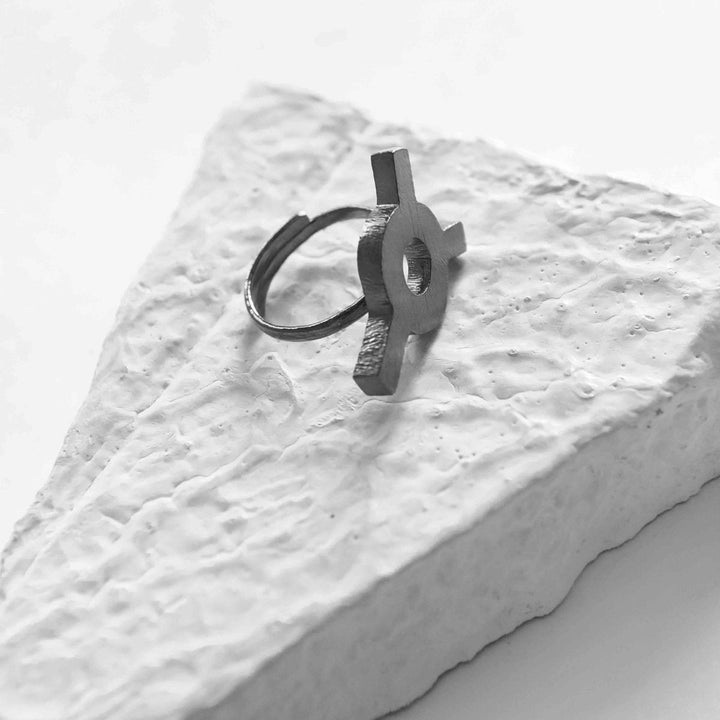 Seul | Silver Finish Brass Ring | Hand-Crafted | Sustainable | Minimalistic Design