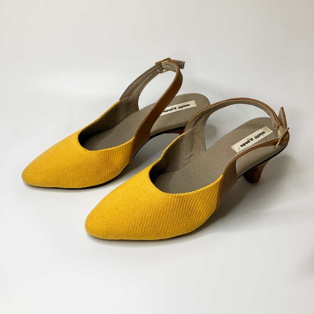 Mustard Slingback for Women | Cactus Leather | Effortless Elegance