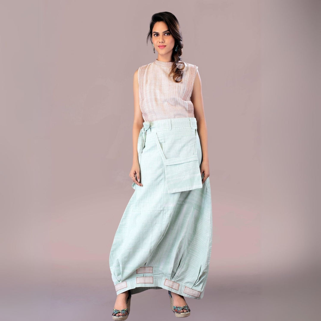 Boomerang Cotton Co-ord Set | Pastel & Mint Green | Hand-Crafted | Stylish