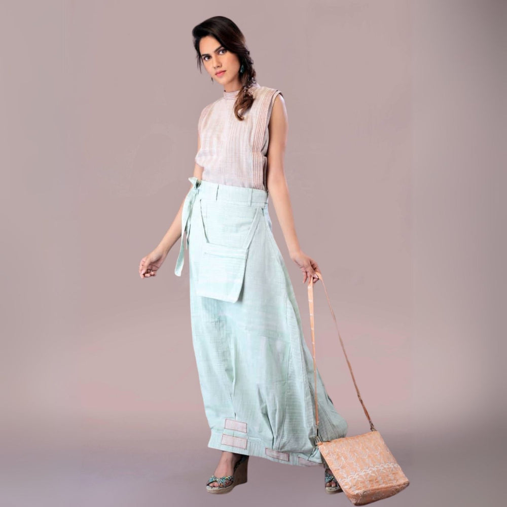 Boomerang Cotton Co-ord Set | Pastel & Mint Green | Hand-Crafted | Stylish