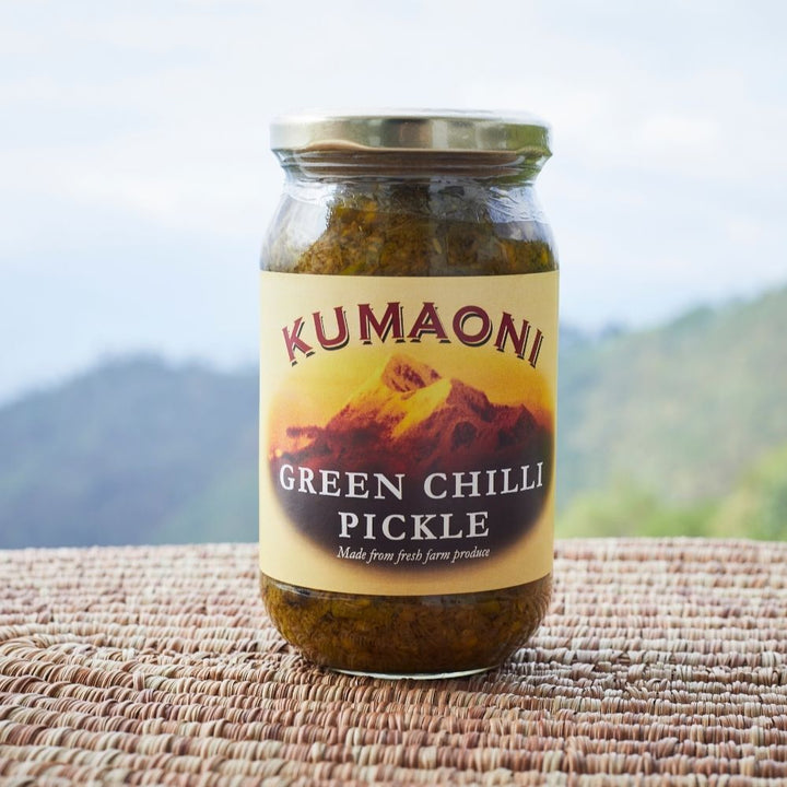 Green Chilli Pickle | Flavourful Zesty Condiment | Authentic Himalayan Produce | 250 GM Bottle | Organic & Pure 