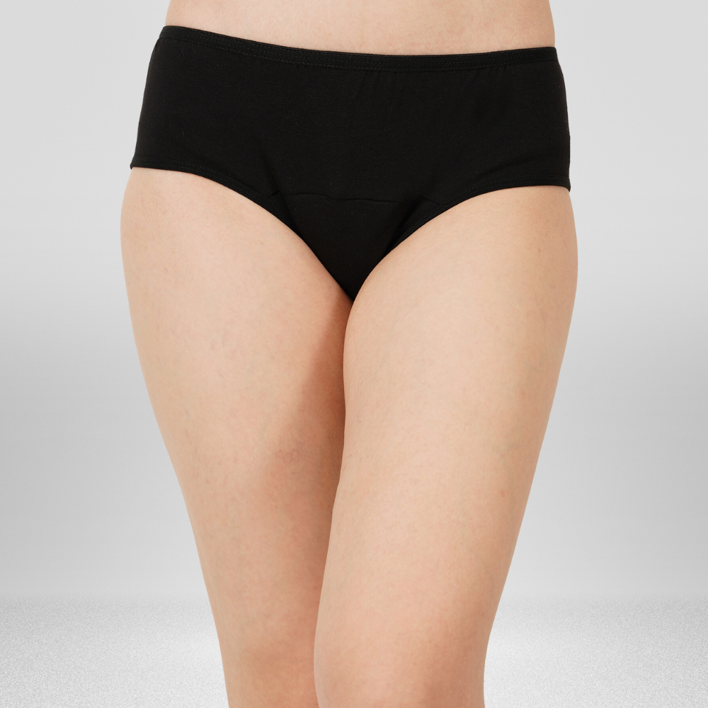 Leak Proof Panty + Panty Liner | Eco-Friendly | Bamboo Fabric | Black