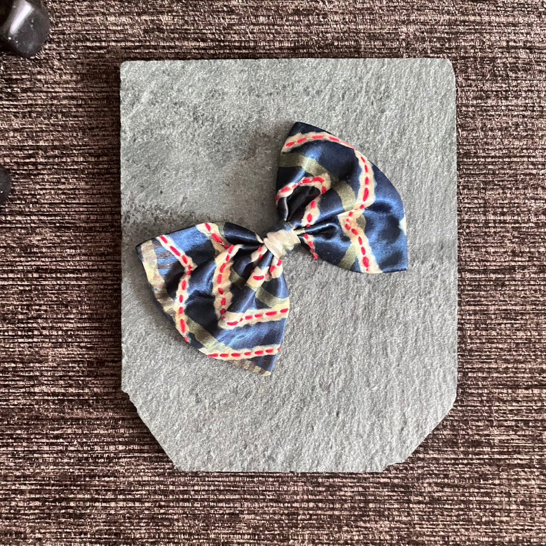 Hair Bow Clip For Girls | Comfortable | Modal Ajrakh | Hand Crafted | Unique 