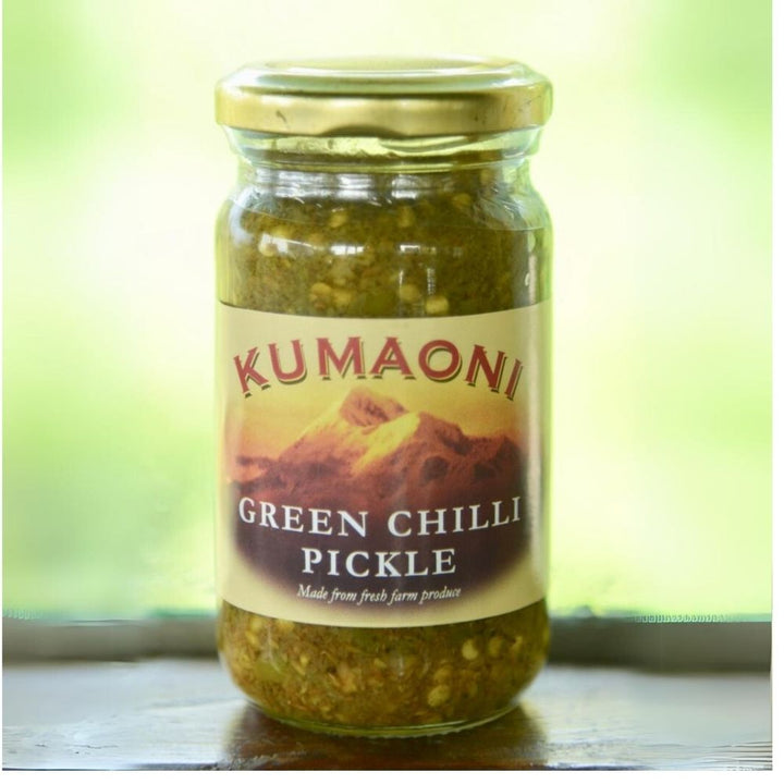 Green Chilli Pickle | Flavourful Zesty Condiment | Authentic Himalayan Produce | 250 GM Bottle | Organic & Pure 